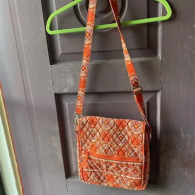 Vera Bradley Paprika Orange Shoulder Tote Bag W/ Built In Wallet Boho • $19