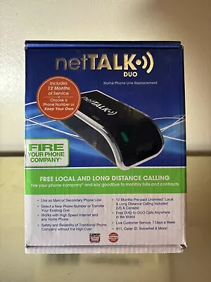 NetTalk DUO WiFi VoIP Phone Adapter And Device • $24.99