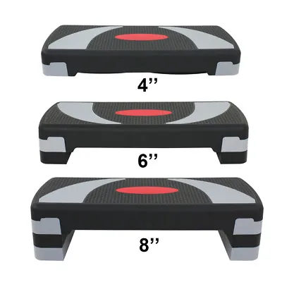 31'' Aerobic Step Workout Adjust Exercise Fitness Stepper W/Risers 4'' -6 - 8'' • $24.59