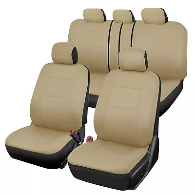 For Volkswagen Flat Cloth Car Seat Covers 5-Seat W/ Split Bench Zippers Full Set • $24.95