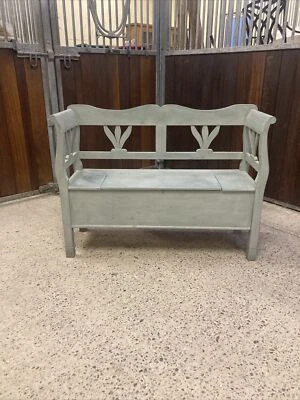 £220 • Buy Painted Solid Pine Hall Seat / Settle With Storage / Bench