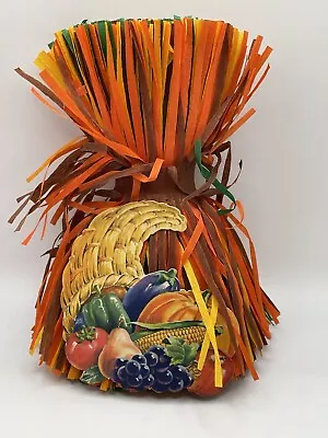 Early Vintage Thanksgiving DieCut & Crepe Paper Hay Stack Decoration 6.5” • $8.88