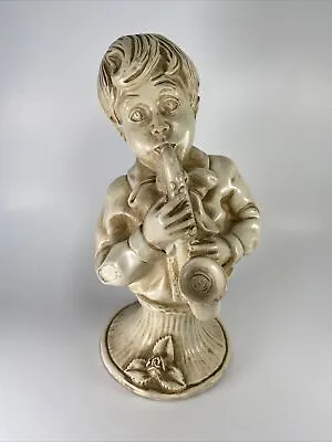 Vintage 1971 J. Kendrick Universal Statuary Corp Chicago Boy Saxophone Statue • $14.99