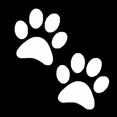 Dog Cat Animal Paw Print Car Window Stickers 72mm (2 Stickers) • $2.70