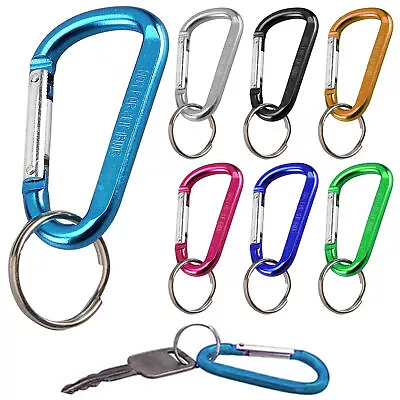 3 Pc Aluminum Carabiner Clip Small D-Ring Snap Lock Hook Key Chain Colors 2-3/8  • $8.27