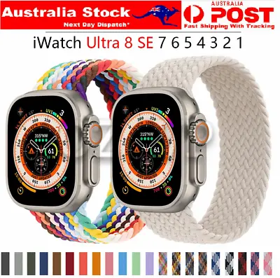 $5.99 • Buy Apple Watch Series SE 8 7 6 5 4 3 IWatch Band Nylon Strap 38 40 41 42 44 45