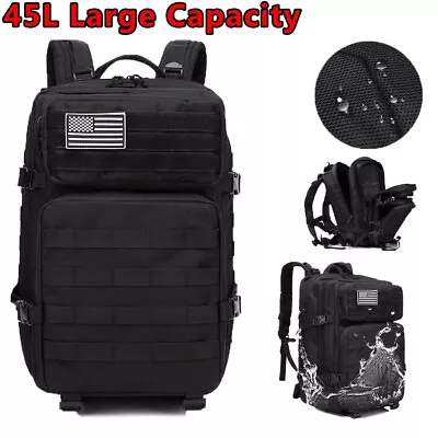 45L Large Military Tactical Backpack Army Molle Bag Rucksack 3 Day Assault Pack • $39.99