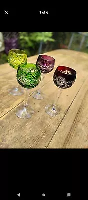 Crystal Vintage Etched Wine Glasses • $5