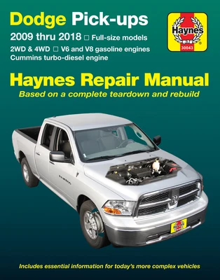 $29.95 • Buy Dodge Full-size V6 & V8 Gas & Cummins Turbo-diesel Pick-ups (09-18) Haynes Repai