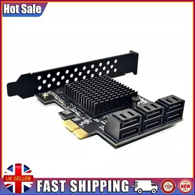 6 Port SATA III PCI-E Card PCI Express Converter SATA 3.0 Expansion Riser Card • £21.89