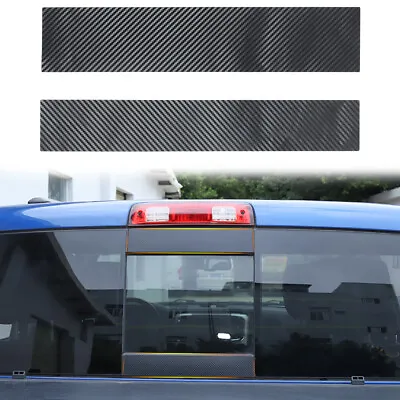 $19.29 • Buy Rear Trunk Window Sticker Cover Trim Decal Black Carbon Fiber For Dodge Ram 11+