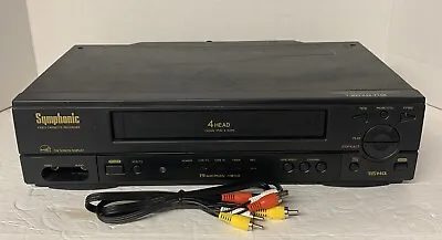 Working Symphonic SL240C Bilingual 19 Micron VCR Clean Still & Slow VHS Player • $39.99