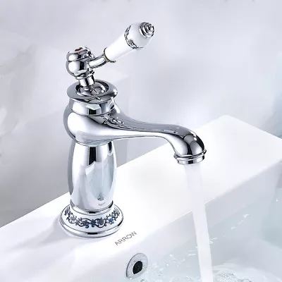 £27.99 • Buy Victorian Luxury Traditional Bathroom Basin Mixer Taps Brass Tap Ceramic Chrome/