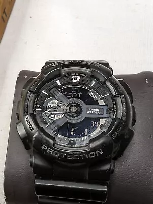 Casio G-Shock Watch GA110 5146 Digital Analog 200m Shock Resist Black Case Band • $45