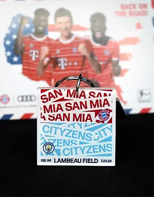 Bayern Munich Vs Manchester City At Lambeau Field Keychain Mia San Mia Cityzens • $22.99