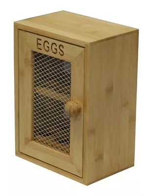 Wooden 2 Tier Chicken Egg Storage Organizer Kitchen Cupboard Stand Rack 12 Eggs  • £12.20