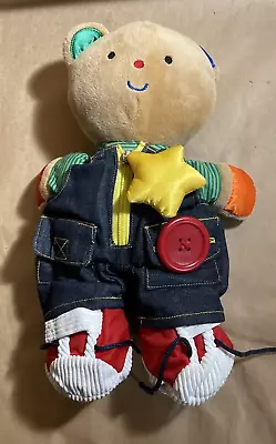 Melissa & Doug K's Kids Teddy Wear Bear Plush 13  Learn To Dress Educational Toy • $10.95