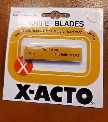 X-ACTO Vintage New No. 1 Knife Blades NOS 5 Blades In Sealed Package • $5