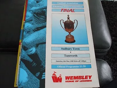 Sudbury Town V Tamworth FA Vase Final 6 May 1989 • £1.75