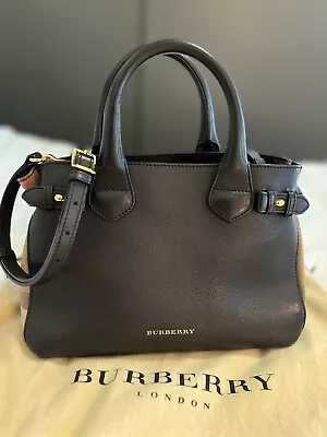 100% Authentic GUC Burberry Banner Tote Bag Small Leather Bag • $900