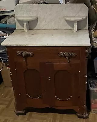 Antique Marble Top Dry Sink Wash Stand Local Pickup Only Tampa FL 33612 • $225