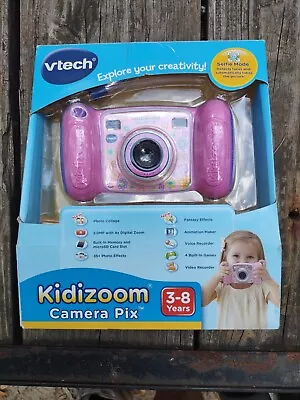 VTech KidiZoom Camera Pix Plus Pink 4x Digital Zoom Kids 3-8 Years NIB • $27.99
