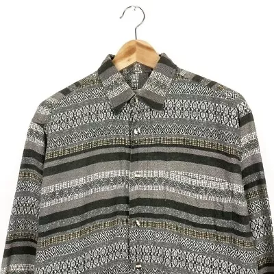 £11.99 • Buy Happy Life Neutral Colours Aztec Design Thick Long Sleeve Shirt - Size Men's M