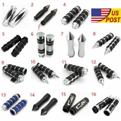 $38.99 • Buy Aluminum 1  Motorcycle Handle Bar Hand Grips For Yamaha V Star 650 950 1100 1300