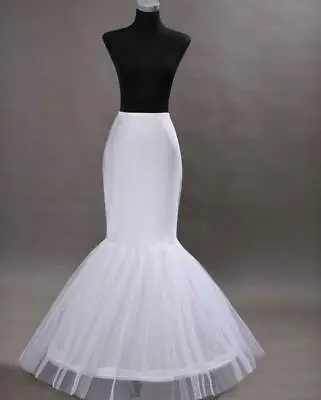 RULTA UK White 1 Hoop Fishtail Mermaid Underskirt Wedding Crinoline Petticoat SA • £16.59