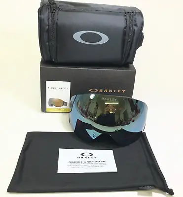 Oakley Snow Goggles Flight Deck L OO7050 Smoke Gray With Prizm Sage Gold Lens • $229.99