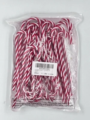 $11.50 • Buy 50 Christmas Candy Canes 6  Acrylic Ornaments Red White Striped