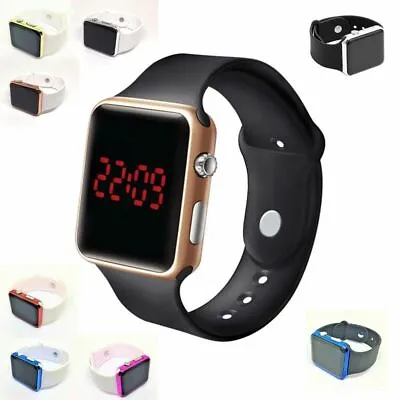 LED Digital Screen Wrist Sport Watch For Men Women Unisex Boys Girls Kids UK • £5.99