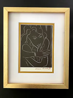 Henri Matisse Circa 1954 Awesome Signed Print Matted And Framed + Buy It Now!! • $139