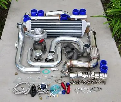 For Integra B18 Bolt-On Turbo Kit Polished Intercooler Pipe RS Bov Blue Coupler • $804.99