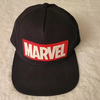 Marvel Comic Book Logo Avengers Black Red White Snapback Hat Baseball Cap Adult • $14.99
