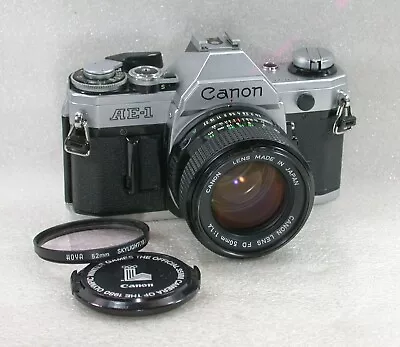 Canon AE-1 SLR 35mm Film Camera + Canon FD 50mm F1.4 Standard Lens No. 3230777 • £175