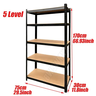 US Shelf Garage Strong Metal Storage 5 Level Adjustable Shelves Rack Heavy Duty  • $48.40