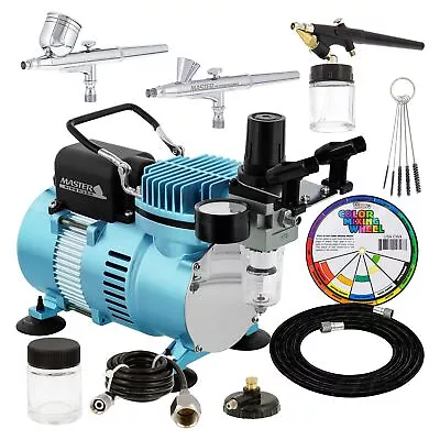 Cool Runner II Dual Fan Air Compressor Professional Airbrushing System Kit Wi... • $176.53