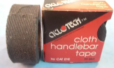 Two Box Cat Eye Black Cotton Cloth Road Tape NEW/NOS Vintage Handlebar Tape- NIB • $19.99