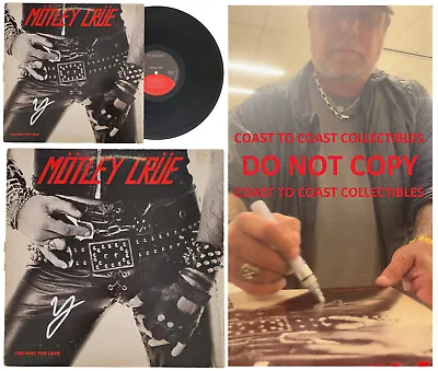 Vince Neil Signed Motley Crue Too Fast For Love Album Vinyl Record COA Proof • $499.99