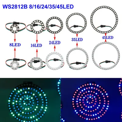 16/24/45leds WS2812B SK6812 Round Led Pixel Ring Addressable RGB Modules Light • $6.62