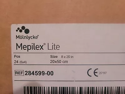 Mepilex Lite 8x20 1 Full Box 24 Units Ex Dec Date 2024 • $316.50