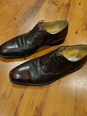 Men's Nicola Men's Wingtip Dress Shoes Brown Calf/Deer Skin Sz 13 Left 14 Right • $14