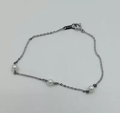 [Good Condition] Mikimoto Bracelet Baby Pearl Silver925 Engraved White • $115