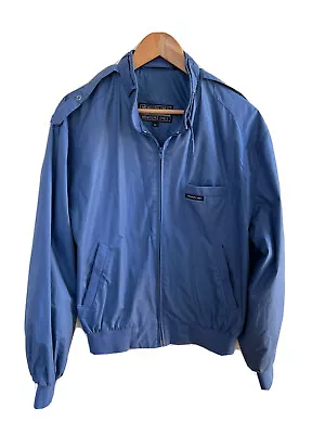 Vintage MEMBERS ONLY Jacket Mens 42 Moto Blue Full Zip Cafe Racer Casual Y2K • $29.99