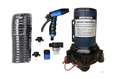 OASIS MARINE Washdown Deck Wash Pump KIT 12v 70 PSI 5.5 GPM 20 LPM For Carava... • $222.14