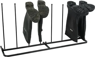 Steel Wellington Boot Rack 4 Pairs Walking Shoe Storage Stand • £14.49