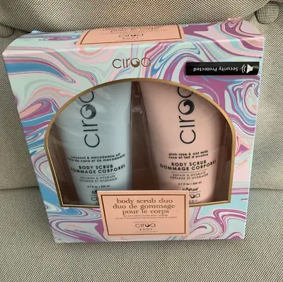 Ciroa Body Scrub Duo Gift Set Coconut & Macadamia Oil & Pink Rose & Oat Milk • £14.50