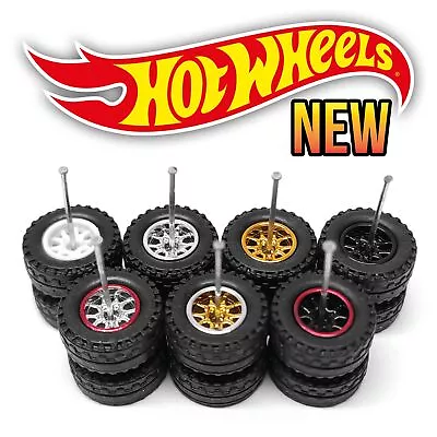 1/64 10 SPOKE V5 DEEP DISH OFFROAD Real Rider Wheels Rims Tires For Hot Wheels • $3.99