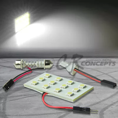 1 X T10 12 Smd 12smd 5050 Bright White Led Interior Dome Wedge Light Bulb/panel • $5.48